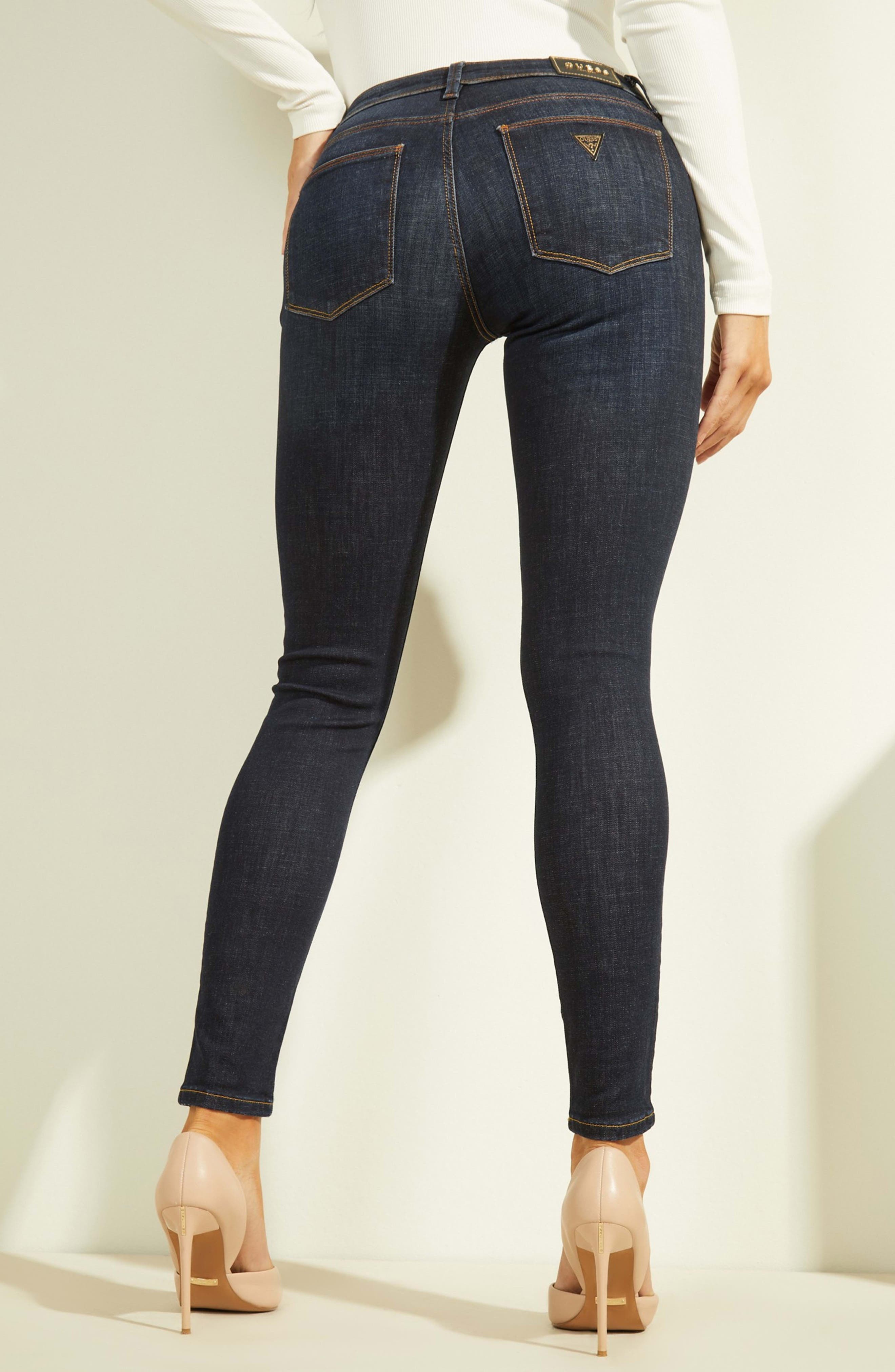 guess low rise power skinny jeans