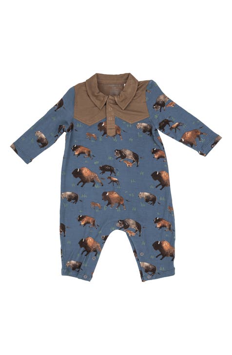 Angel Dear Ditsy Hedgehog Zip Footed Coverall (Baby) at Nordstrom Rack - Baby Girls Rompers & One-Pieces