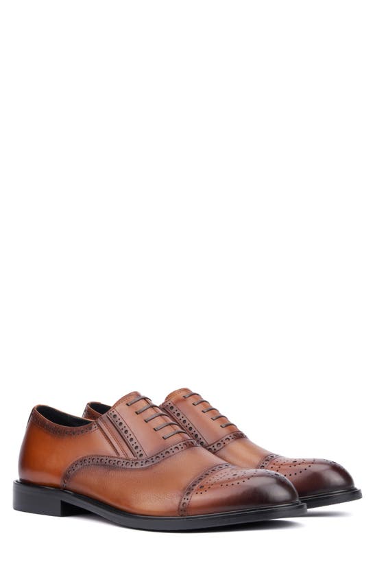 Shop Vintage Foundry Cosmio Slip-on Oxford In Cognac