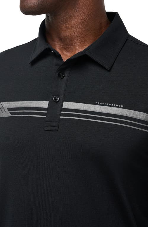 Shop Travismathew Course Mapper Long Sleeve Polo In Black