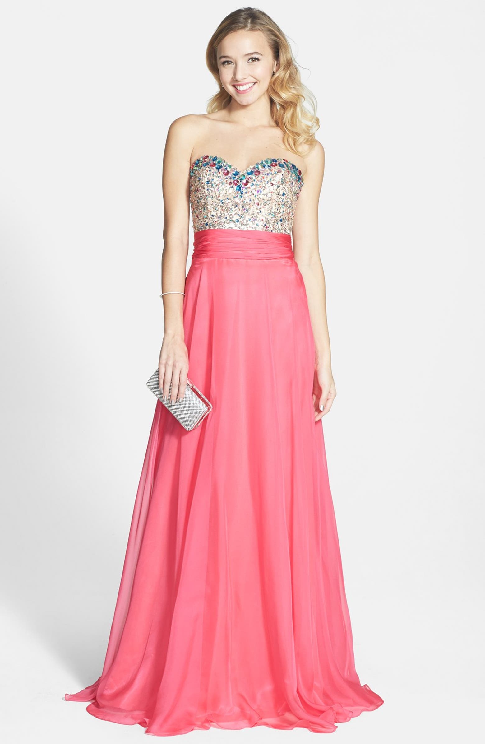 Mac Duggal Embellished Ruched Gown | Nordstrom