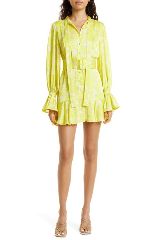 ALEXIS Neela Long Sleeve Minidress in Lemon Begonia