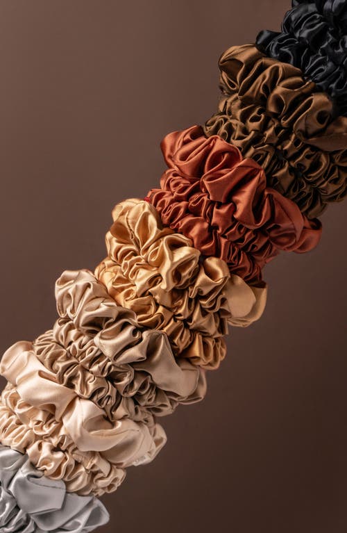 Shop Slip 3-pack Large & Small Silk Scrunchie Set In Blonde