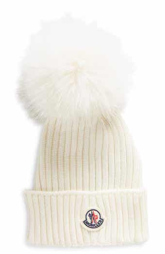 Moncler Kids Cotton Rib Logo Beanie Nordstrom