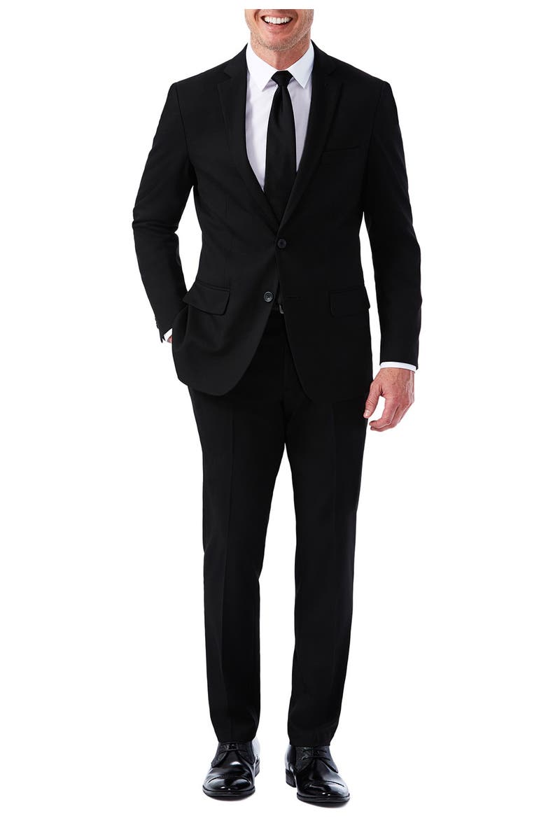 HAGGAR Hagger J.M Haggar Slim Fit Flat Front Premium Stretch Suit Separate Jacket, Main, color, BLACK