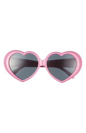 Moschino 57mm Heart Sunglasses In Fuchsia
