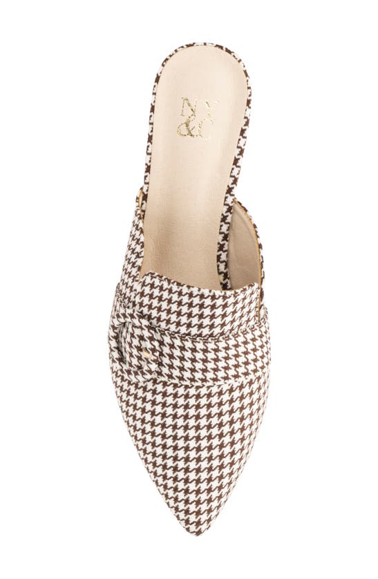 Shop New York And Company Parker Houndstooth Mule In Brown