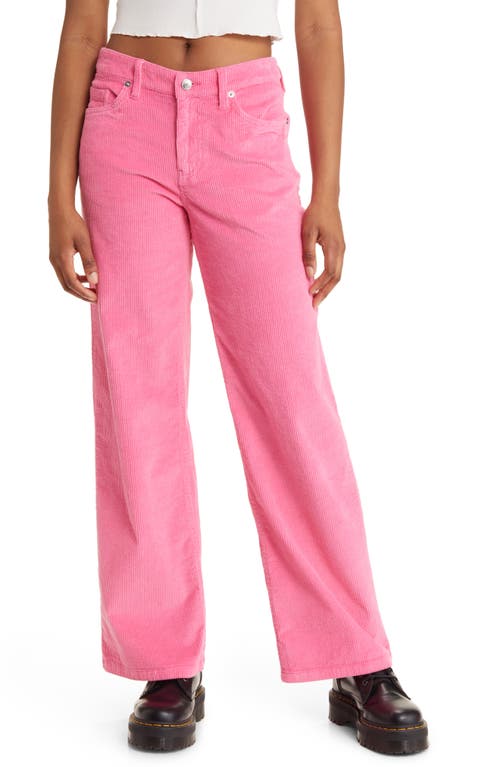 BP. Corduroy Wide Leg Jeans in Pink Azalea