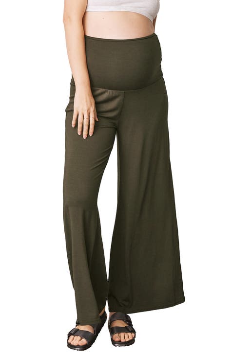 Giulia Wide leg White Maternity Linen Pants – Angel Maternity USA