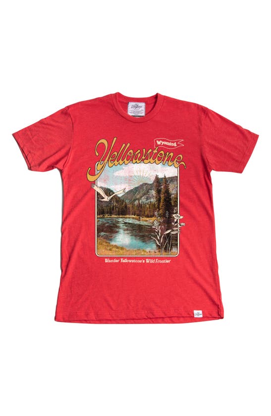 Shop Kid Dangerous Yellowstone Frontier Graphic T-shirt In Medium Red