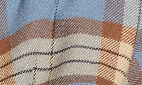 Brixton Bowery Plaid Flannel Button-up Shirt In Blue Mirage/dill Plaid