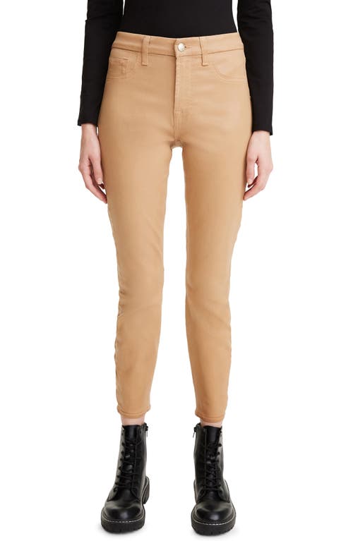 JEN7 by 7 For All Mankind Coated Ankle Skinny Jeans in Latte