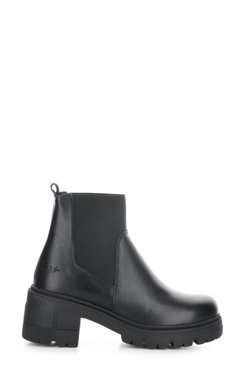 Bos. & Co. Bianc Lug Sole Chelsea Boot In Black Feel/elastic