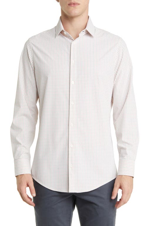 Leeward Manor Check Button-Up Shirt in White