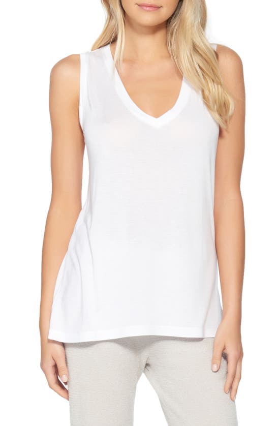 Barefoot Dreams V-neck Tank In White