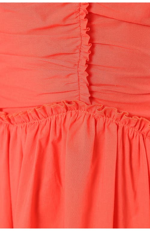 Petal And Pup Petal & Pup Violetta Ruched Dress In Red