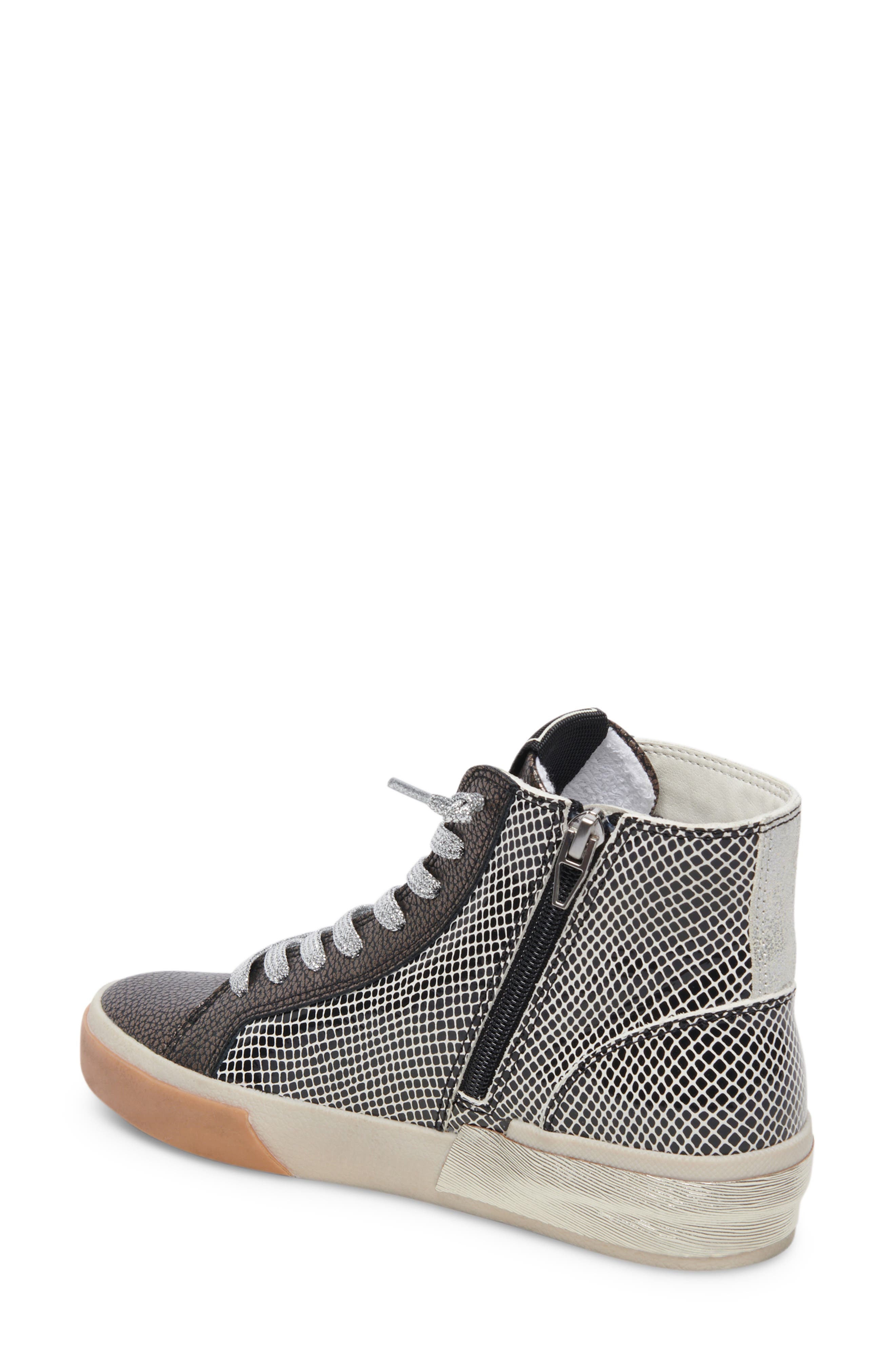 dolce vita metallic high top sneaker