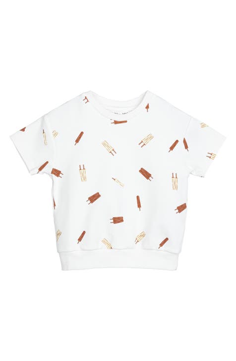 3 Brand Kids' All in Short Sleeve Graphic Tee in White at Nordstrom, Size 4 US