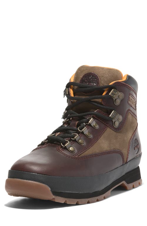 Shop Timberland Euro Hiker Boot In Burgundy Full Grain