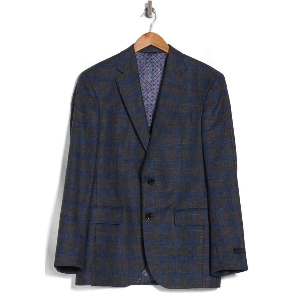 Ted Baker London Jarrow Check Wool, Cotton & Linen Blend Sport Coat In Brown