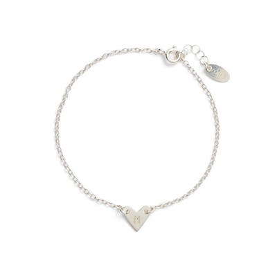 Nashelle Initial Heart Bracelet
