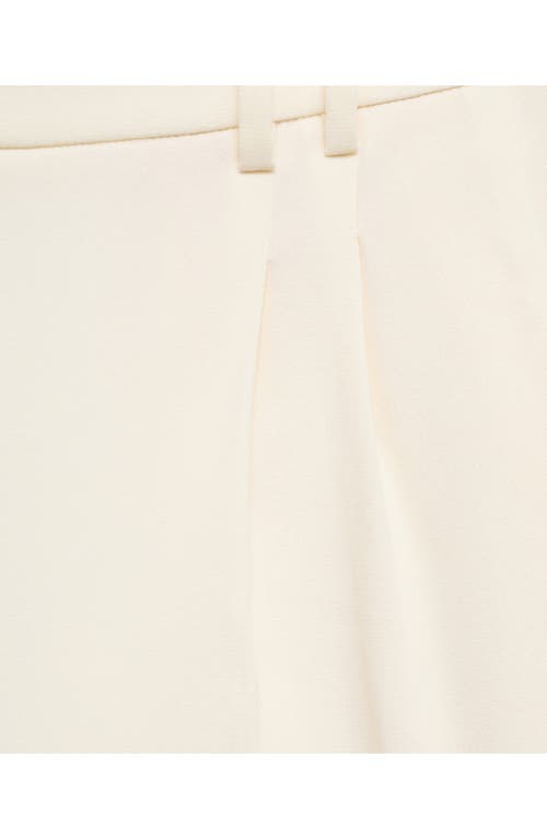 Shop Mango Pleated Culottes In Ecru