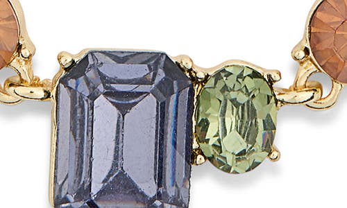 Nordstrom Rack Mixed Cz Stone Chain Necklace In Blue Multi- Gold