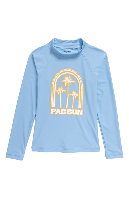 Pacsun Kids' Long Sleeve Graphic Rashguard In Blue