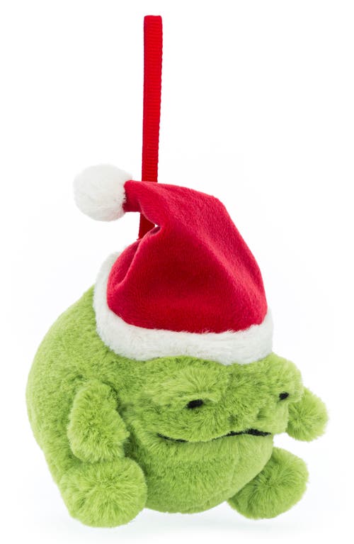 Jellycat Ricky Rain Frog Plush Ornament in Green 