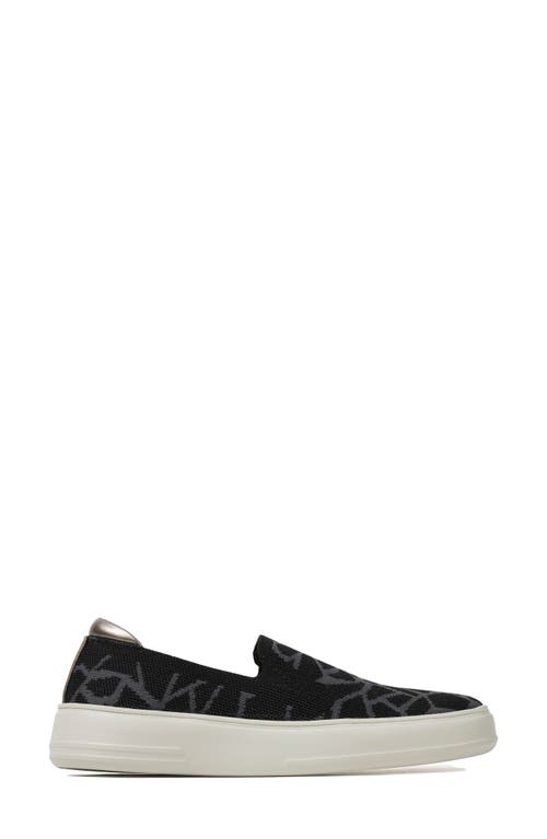Original Comfort By Dearfoams Sophie Knit Slip-on Sneaker In Black Print