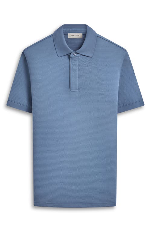 Shop Bugatchi Textured Polo In Cobalt