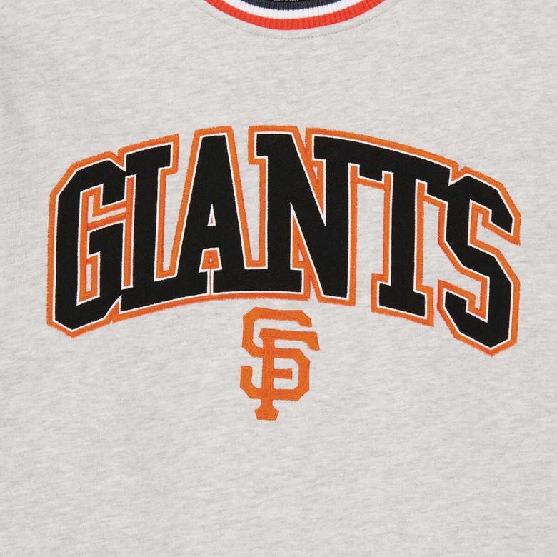 Shop New Era Heather Gray San Francisco Giants Throwback Classic Pullover Sweatshirt