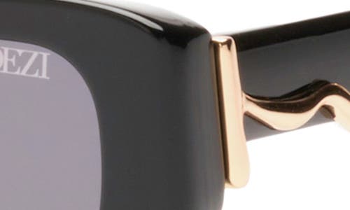 Shop Dezi Lil Drippy 49mm Rectangular Sunglasses In Lil Drippy Black/dark Smoke