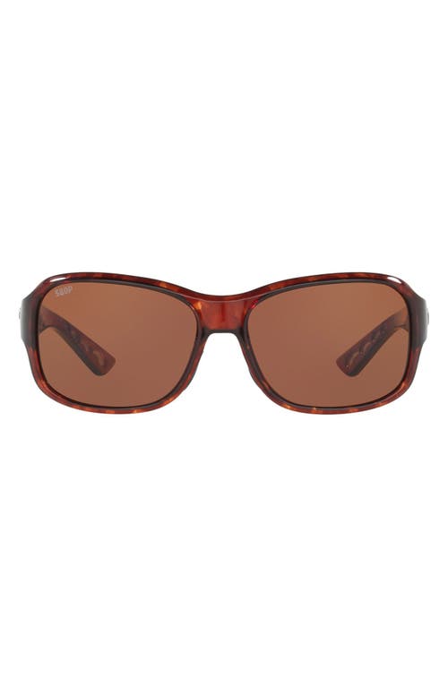 Costa Del Mar Pillow 58mm Polarized Sunglasses In Tortoise/copper