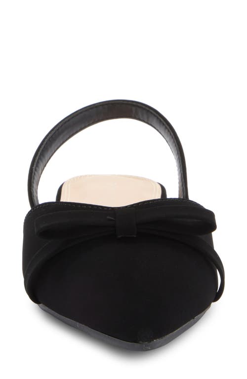 Top Guy Shoes Garner Slingback Pointed Toe Flat In Black Nubuck