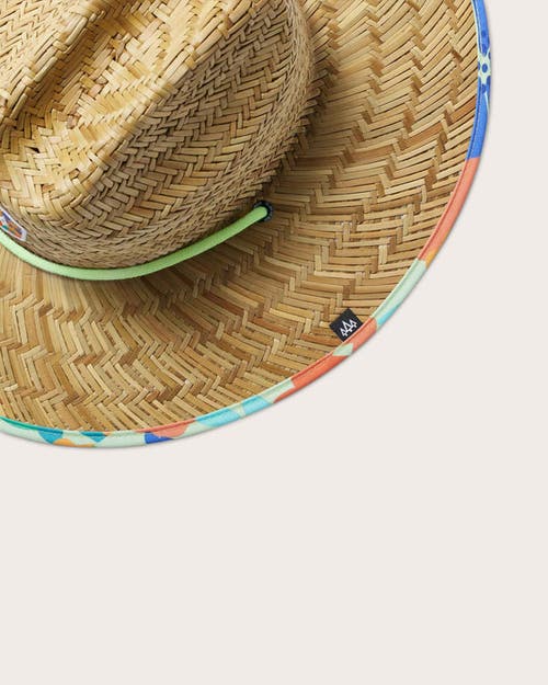Hemlock Ross Big Kids Straw Lifeguard Hat In Abstract Floral