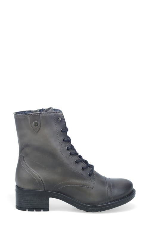 Miz Mooz Calla Cap Toe Lace-up Bootie In Graphite Antique Burnish