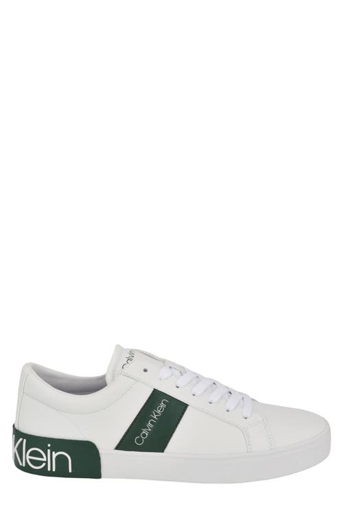 Shop Calvin Klein Roydan Low Top Sneaker In White/green