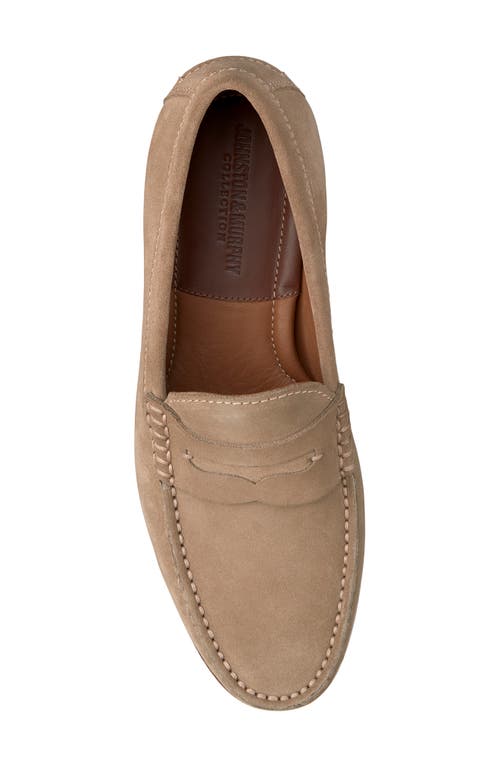 Shop Johnston & Murphy Collection Baldwin Penny Loafer In Taupe English Suede