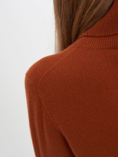 Shop Gobi Cashmere Classic Turtle Neck In Sugar Almond