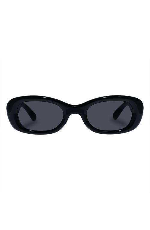 Calisto 49mm Small Oval Sunglasses in Black