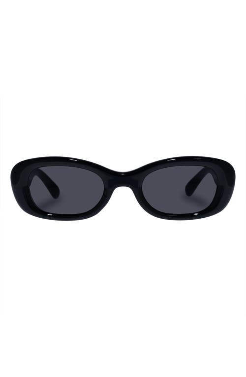 AIRE Calisto 49mm Small Oval Sunglasses in Black 