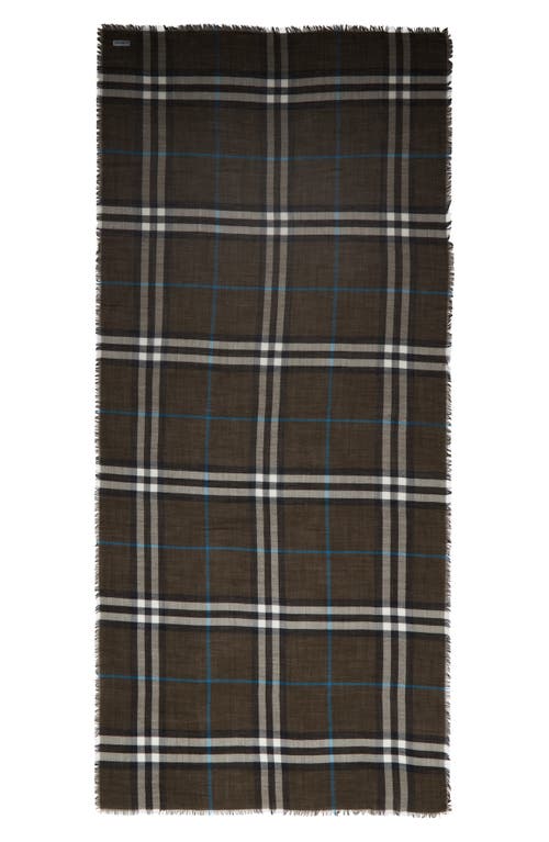 burberry Giant Check Fringe Wool Scarf in Snug at Nordstrom