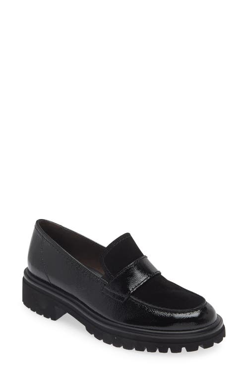 Shop Paul Green Urban Lug Sole Loafer In Black Combo