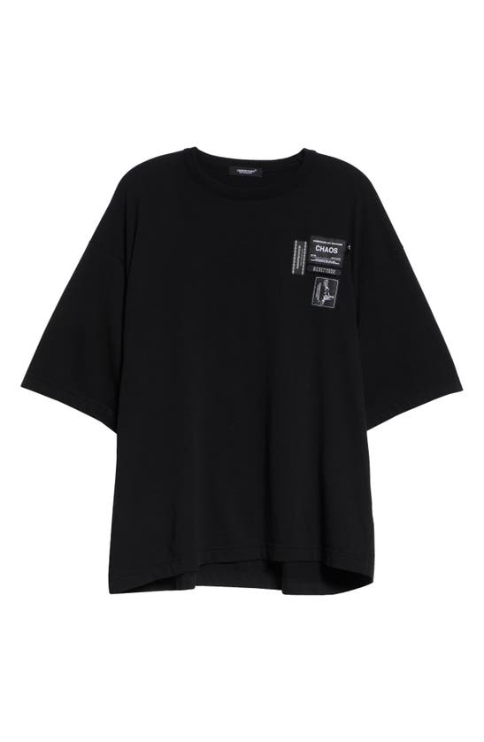 Shop Undercover Oversize Chaos T-shirt In Black