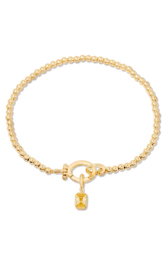 Shop Brook & York Mackenzie Birthstone Bracelet In Gold - November