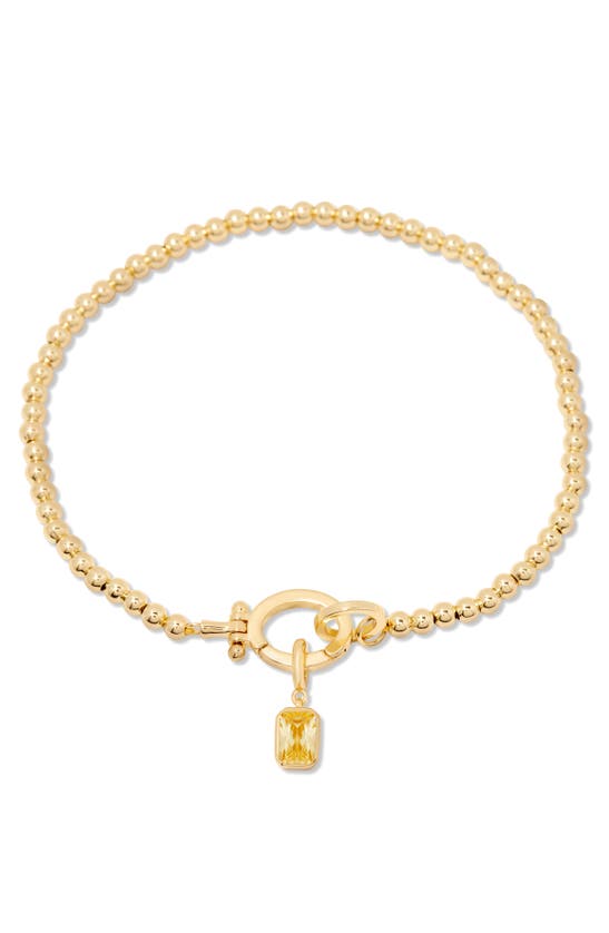 Shop Brook & York Brook And York Mackenzie Birthstone Bracelet In Gold - November