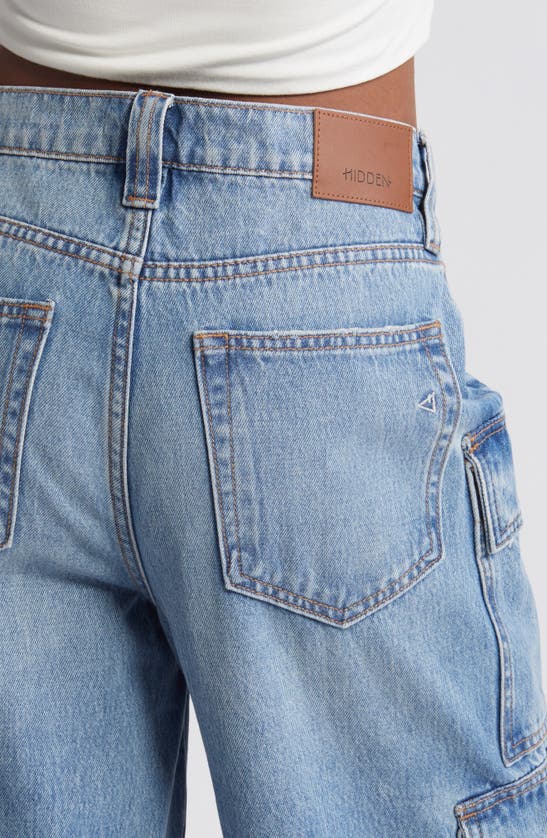 HIDDEN JEANS HIDDEN JEANS BAGGY DENIM CARGO SHORTS