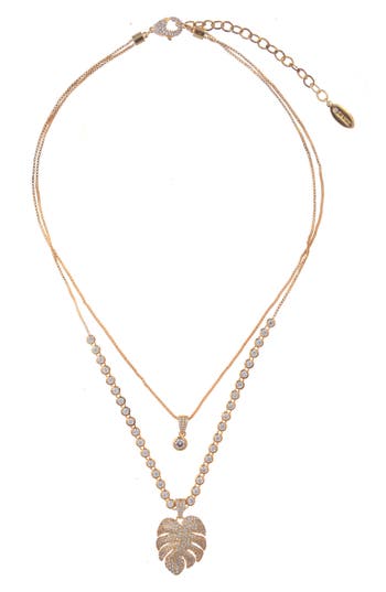 Zaxie By Stefanie Taylor Palm Layered Necklace In Gold