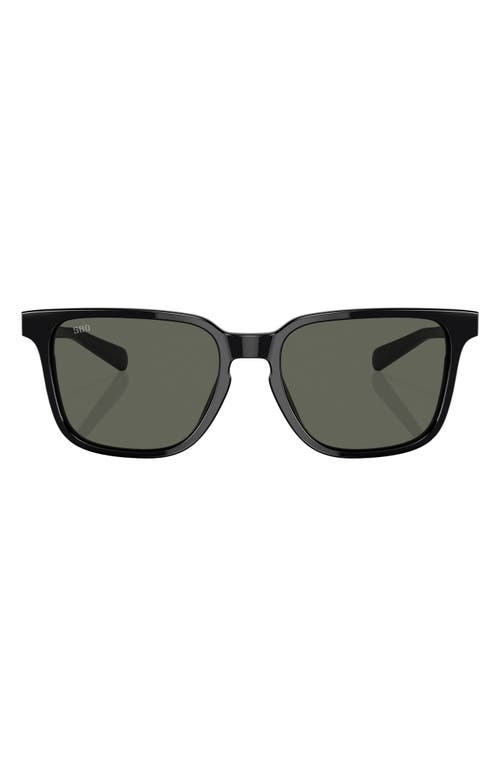 Costa Del Mar Kailano 53mm Polarized Square Sunglasses in Black at Nordstrom